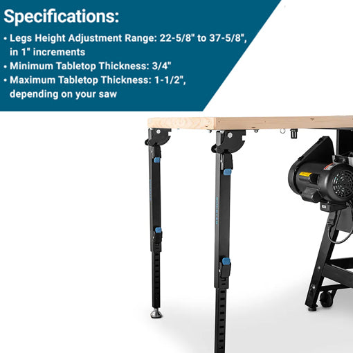 Removable Table Saw Outfeed Extension Kit
