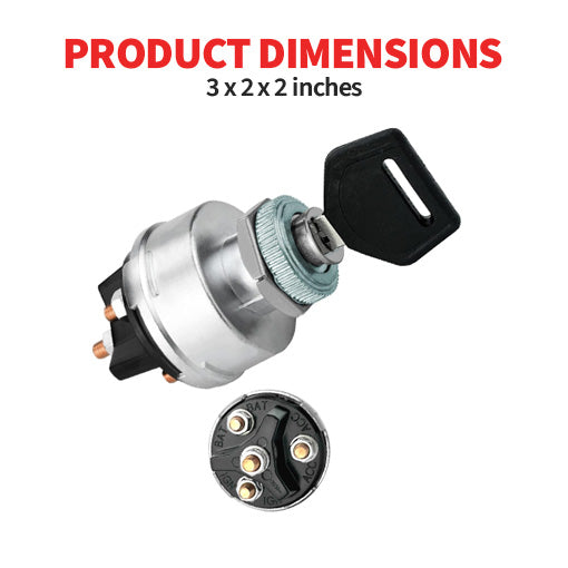 4-Position Universal Ignition Key Switch