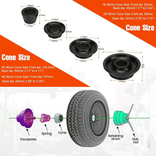 Wheel Balancer Adapter Cone Set