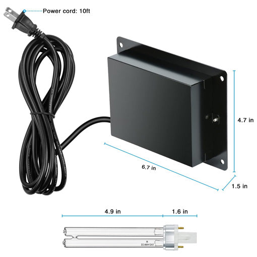 UV-C Dual Light System for A/C Duct