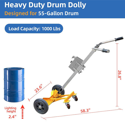 55-Gallon Heavy Duty Drum Dolly