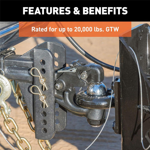 Adjustable Pintle Hitch Combination