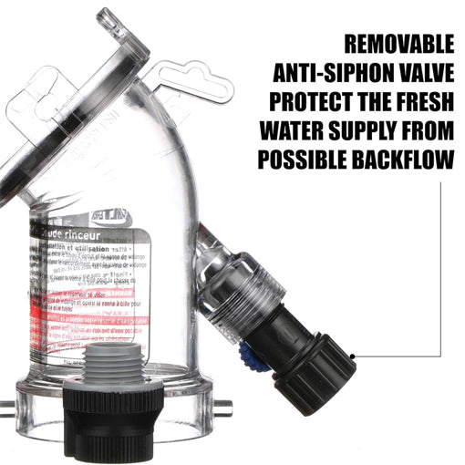 45-Degree RV Tank Rinser Clear Adapter