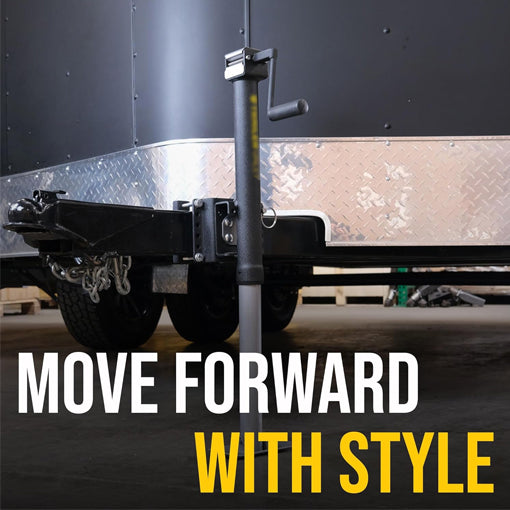 Bolt-On Sidewind Swivel Trailer Jack With Wheel