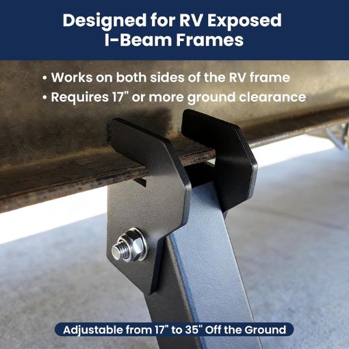 Heavy-Duty I-Beam Mount RV Stabilizer
