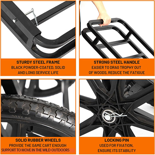 Hitch-Mounted Cargo Carrier and Game Cart