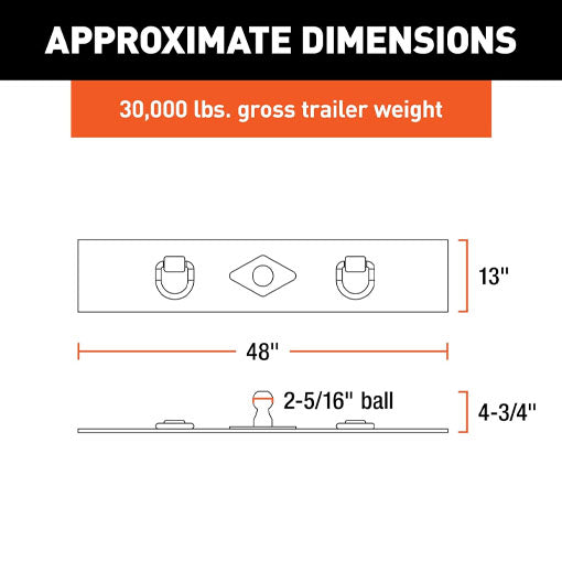 Over-Bed Flat Plate Gooseneck Hitch