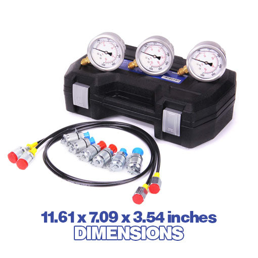 Portable Excavator Hydraulic Pressure Test Kit
