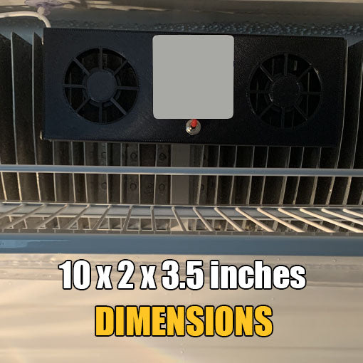 RV Refrigerator Fin Fan with Fridge Temperature Readout