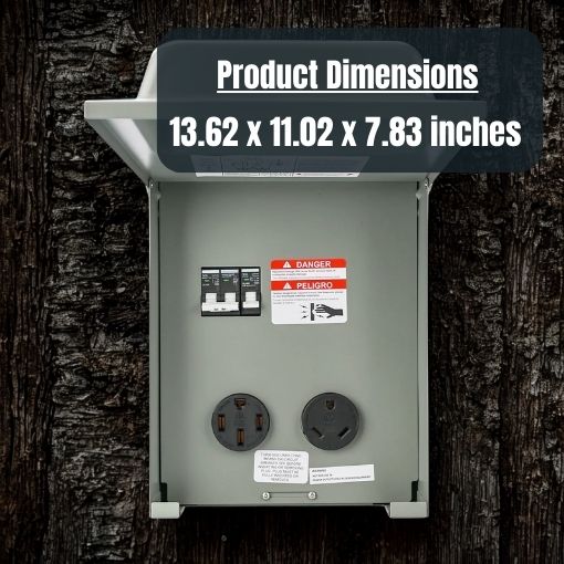 RV Temporary Power Outlet Panel with Breaker