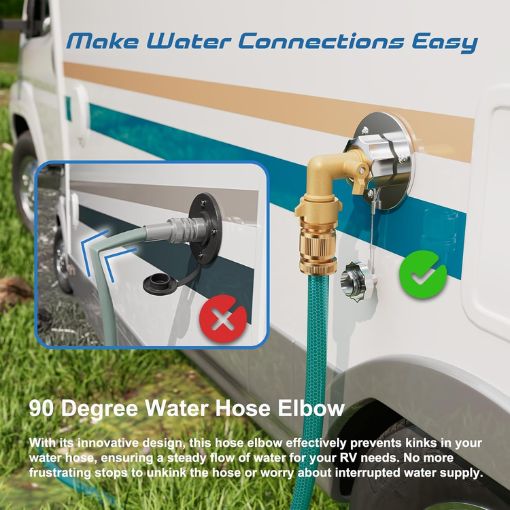 RV City Water Inlet Replacement with 90-Degree Elbow Connector