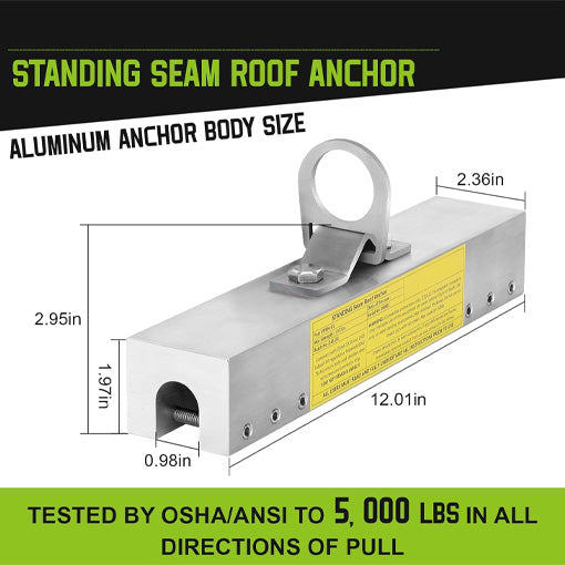 Standing Seam Roof Anchor Clamp