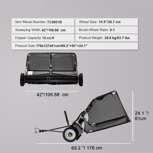 Tow Behind Lawn Sweeper