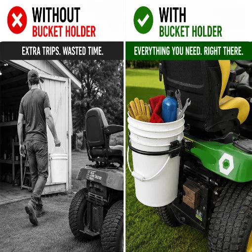 Tractor/Mower Retractable 5-Gallon Bucket Holder