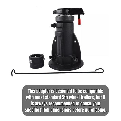 12" to 16" Fifth Wheel to Gooseneck Cushioned Trailer Hitch Adapter