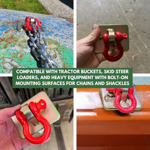 2-Pack Bolt-on Tractor Bucket Grab Clevis Mount Hooks