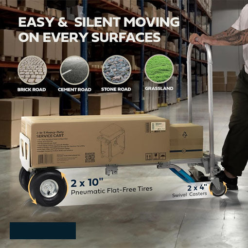 2-in-1 Aluminum Convertible Hand Truck