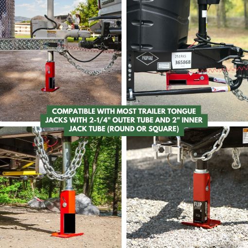 4-Inch Trailer Tongue Automatic Fold-Up Jack Foot Plate