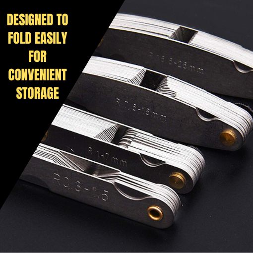 5 Pcs Stainless Steel Radius Gauge Set