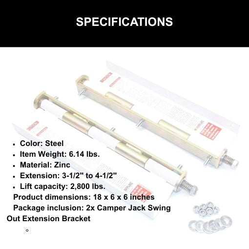 Camper Jack Swing Out Extension Bracket