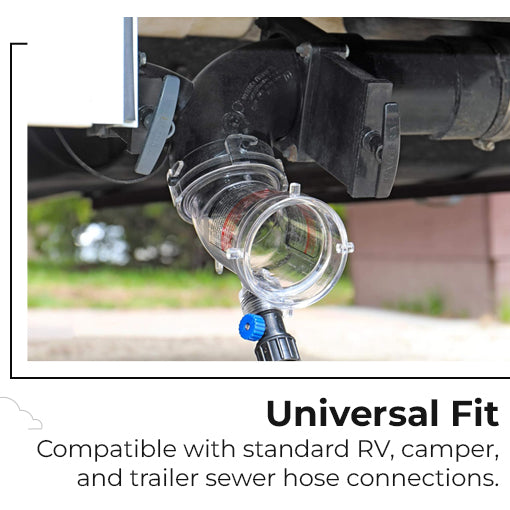 45-Degree RV Tank Rinser Clear Adapter