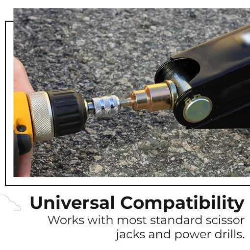 1/4-Inch Hex Quick Connect RV Scissor Jack Drill Adapter Socket