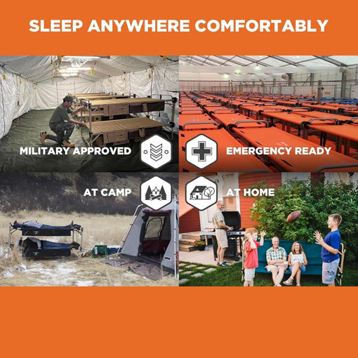 Convertible 2-Person Bench and Double Camping Cot