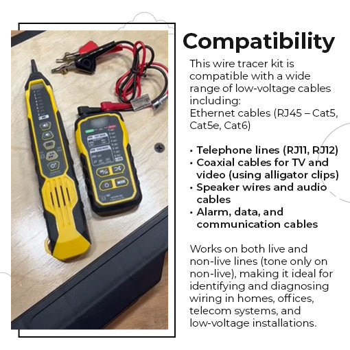 Wire Tracer Tone Generator and Probe Kit