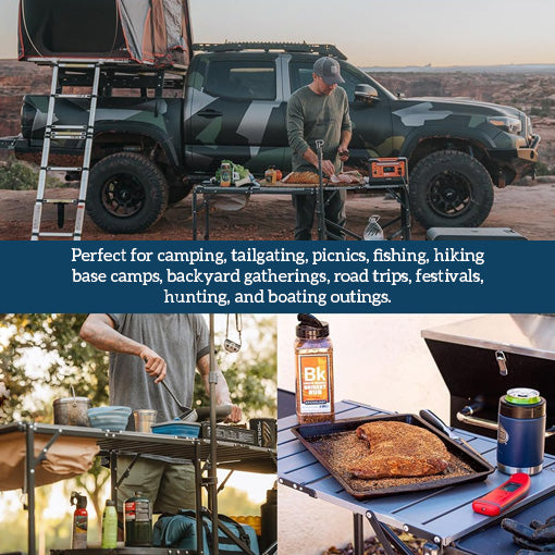 Portable Folding Kitchen Table with Soft Shell Sink