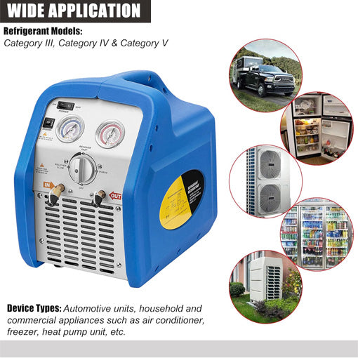 Single Cylinder Portable Refrigerant Recovery Machine