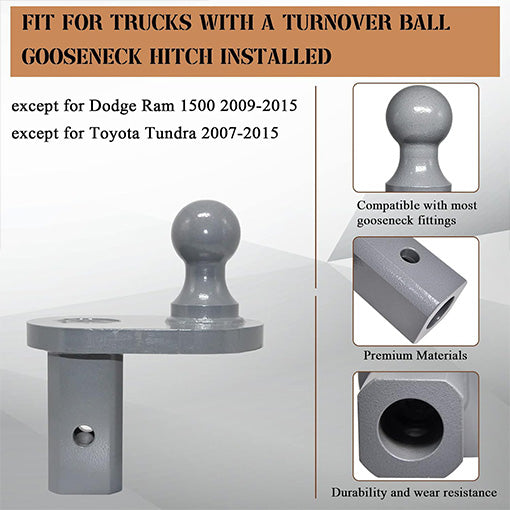 Turnoverball Gooseneck Hitch Extender