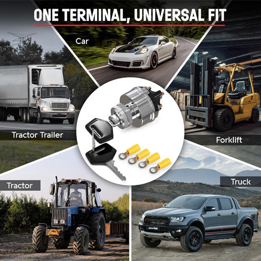 4-Position Universal Ignition Key Switch