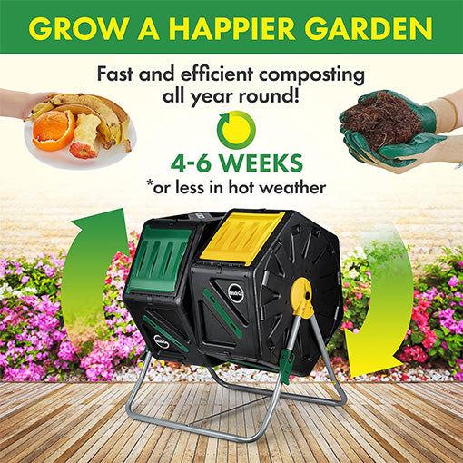 Dual Chamber Compost Tumbler