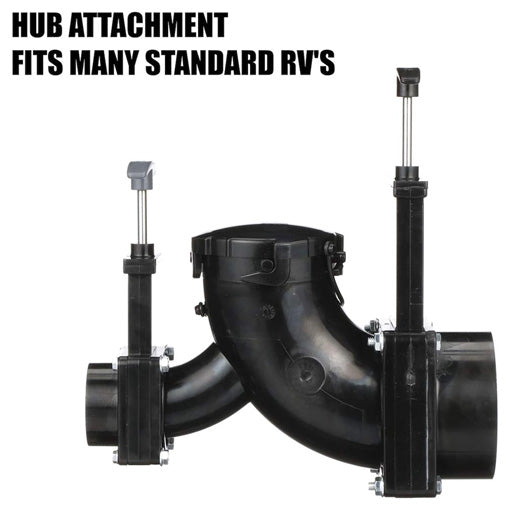 RV Sewer Double Elbow Rotating Waste Valve