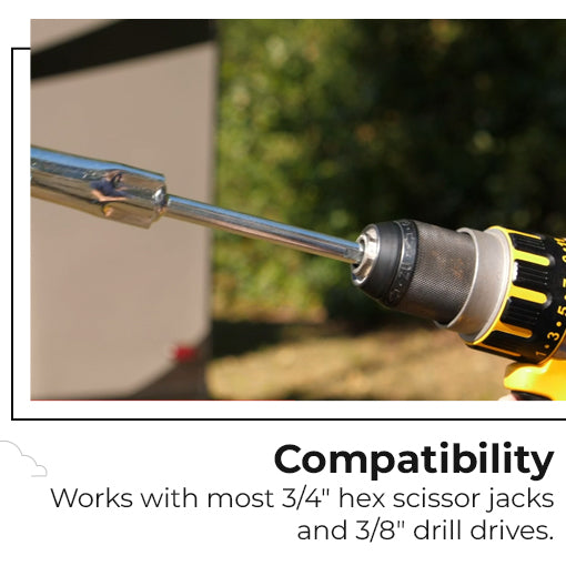 RV Leveling Scissor Jack Extension Socket Drill Adapter