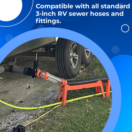 Clear RV Sewage Hose Adapter