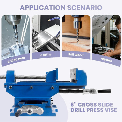 Cross-Slide Drill Press Vise
