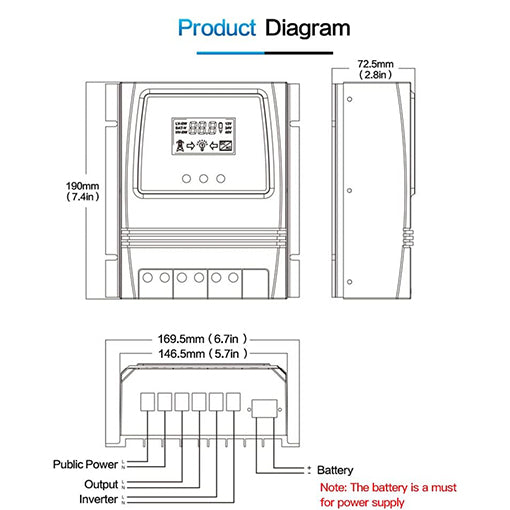 Dual Power Controller 50A Automatic Transfer Switch