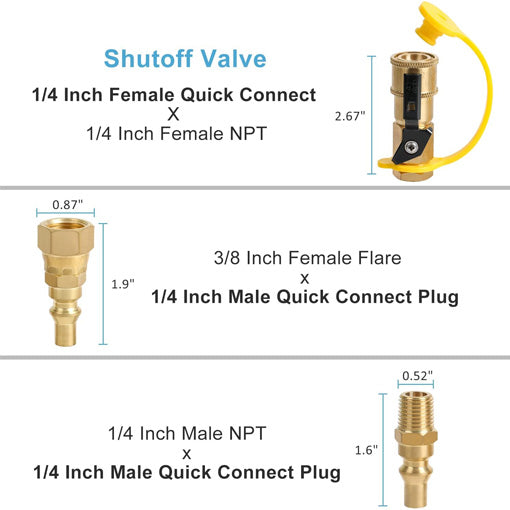 RV Propane Quick Connect Fittings