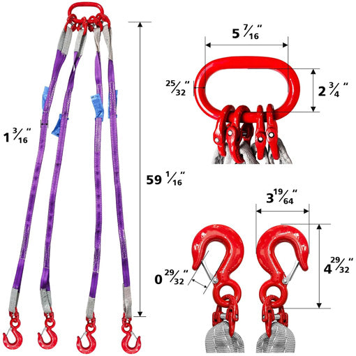Heavy-Duty Lifting Slings Straps