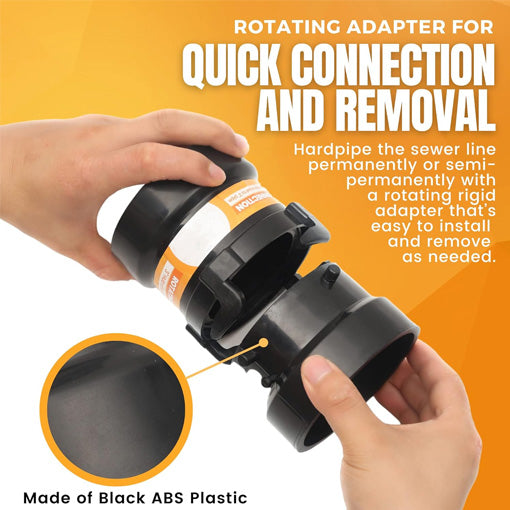 RV Sewer Connection & Termination Adapter