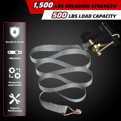 Ladder Rack Ratchet Straps with J-Hook