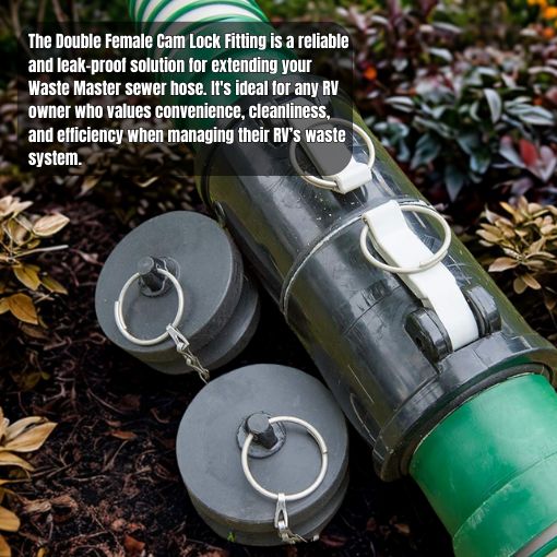 RV Sewer Hose Double Female Cam Lock Fitting
