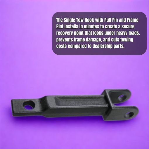 Single Tow Hook with Pull Pin and Frame Pin