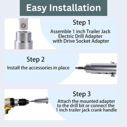 Trailer Jack Electric Drill Adapter