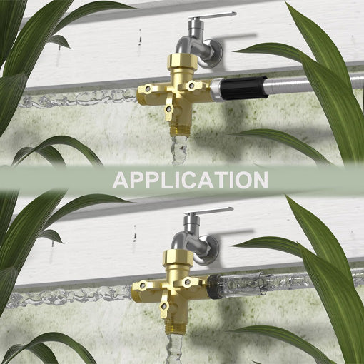 3-Way High Flow Splitter with Swivel Elbow Connector