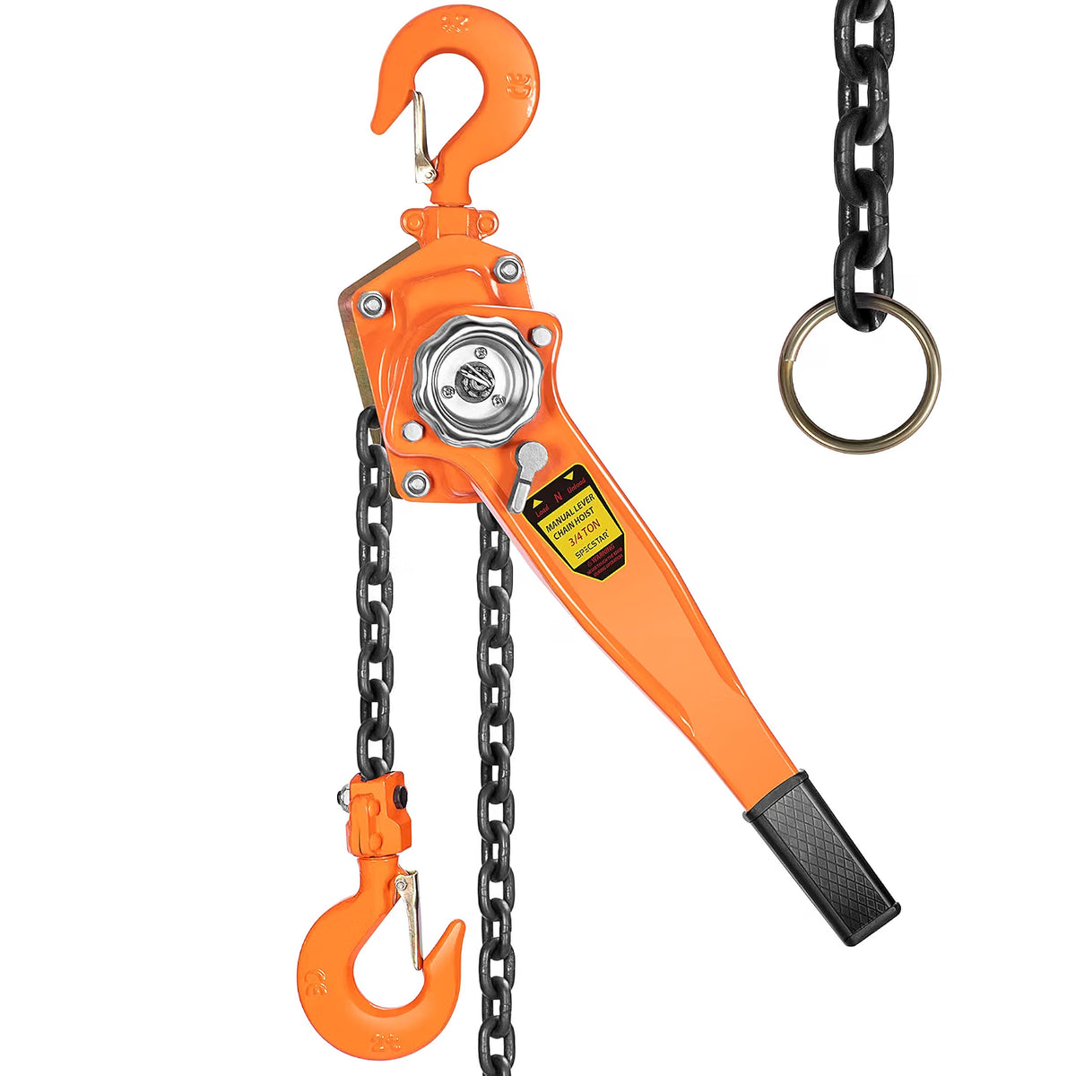 Heavy-Duty 3/4 Ton 10 Feet Levered Chain Hoist