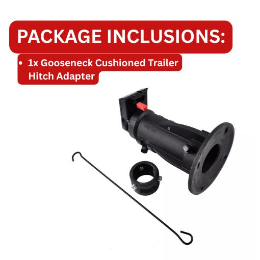 12" to 16" Fifth Wheel to Gooseneck Cushioned Trailer Hitch Adapter