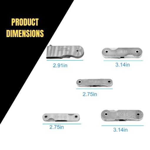 5 Pcs Stainless Steel Radius Gauge Set