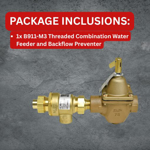 B911-M3 Threaded Combination Water Feeder and Backflow Preventer